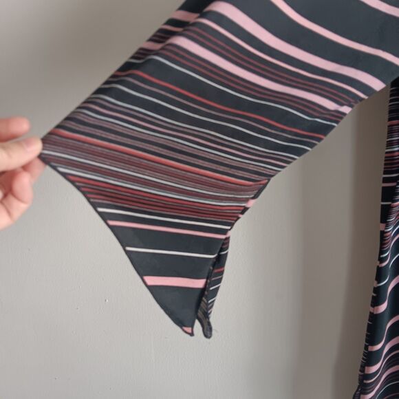 New York City Design Co. Asymmetric 3/4 Sleeve Artsy Top Stretch Office Vintage - Picture 2 of 9